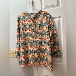 Utility Canvas Cotton Button Up Top Women’s Size Mediun